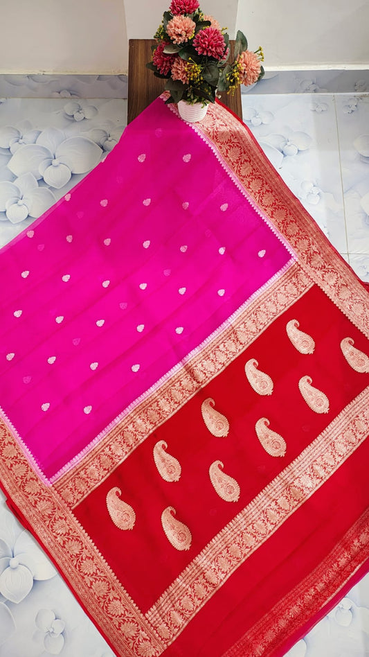 Pure Handloom Chiffon Khaddi Saree Design 12