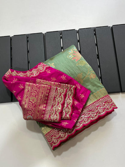 Heavy Dola Silk Saree – Design 03