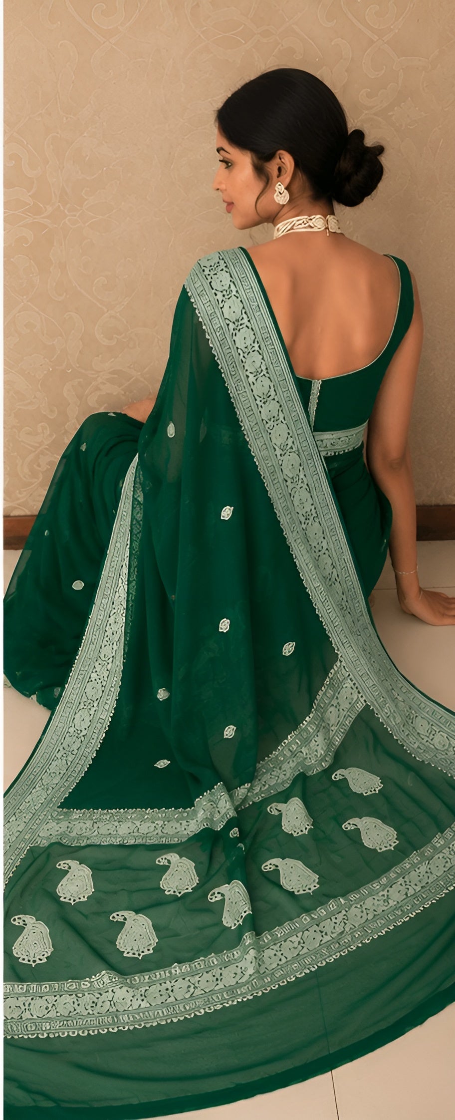 Pure Handloom Chiffon Khaddi Saree Design 06
