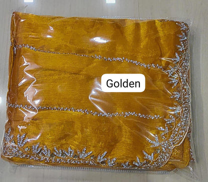Zimmy Choo Saree with Handcrafted Cutdana Work | Tumpi's Collection