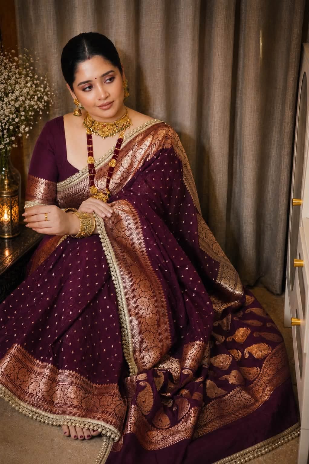Premium Khaddi Georgette -Maroon