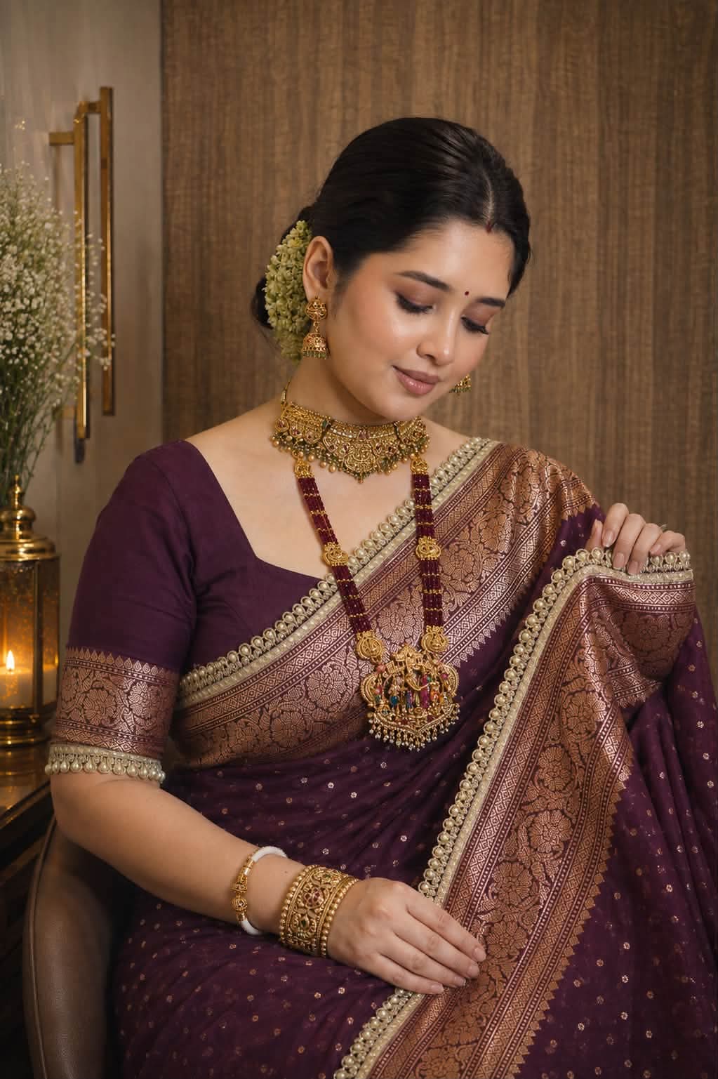 Premium Khaddi Georgette -Maroon