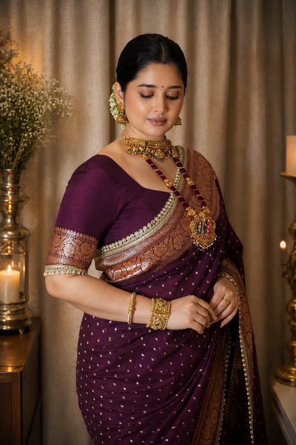 Premium Khaddi Georgette -Maroon