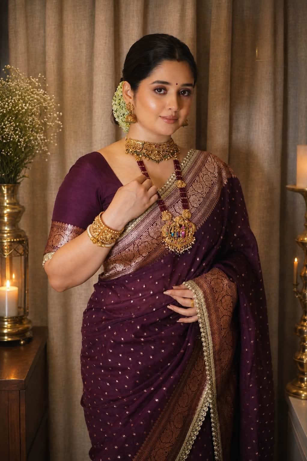 Premium Khaddi Georgette -Maroon