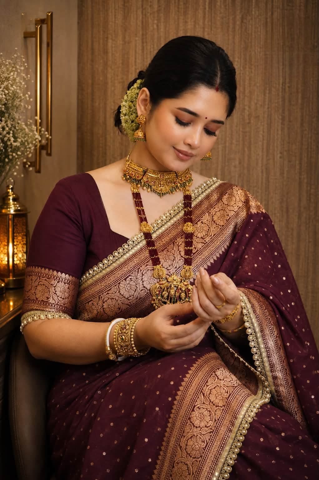 Premium Khaddi Georgette -Maroon
