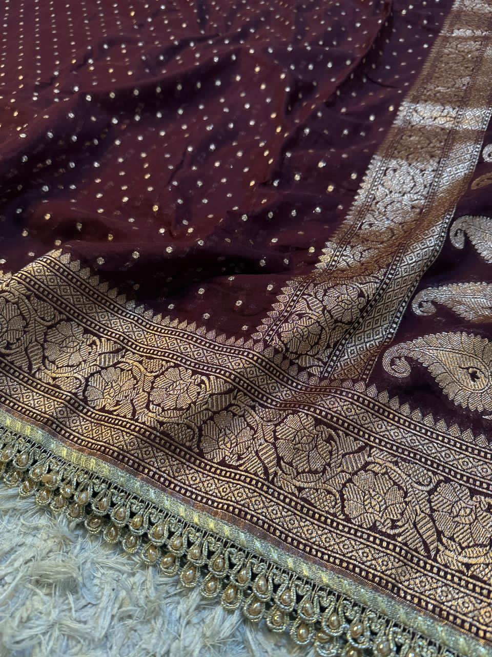 Premium Khaddi Georgette -Maroon
