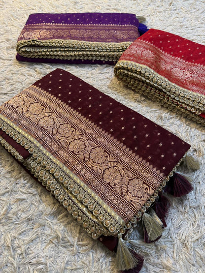 Premium Khaddi Georgette -Maroon