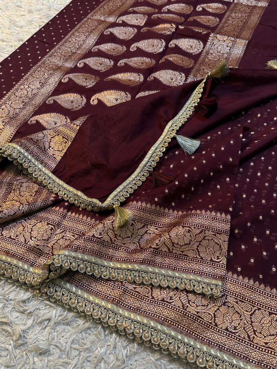 Premium Khaddi Georgette -Maroon