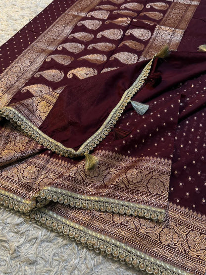 Premium Khaddi Georgette -Maroon