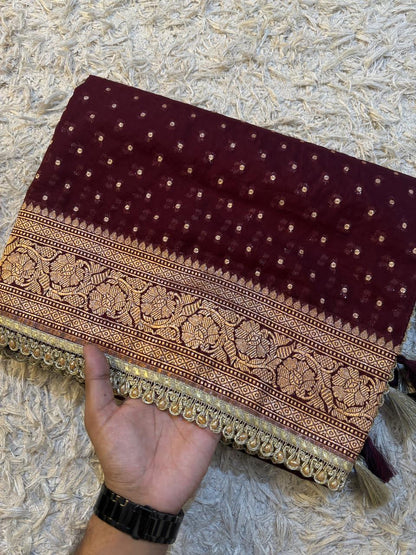 Premium Khaddi Georgette -Maroon