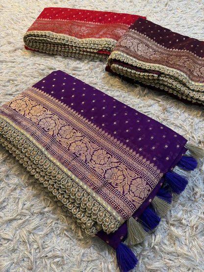 Premium Khaddi Georgette -purple