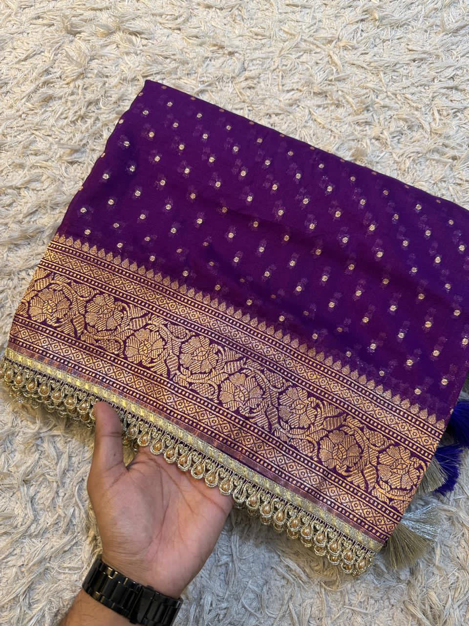 Premium Khaddi Georgette -purple