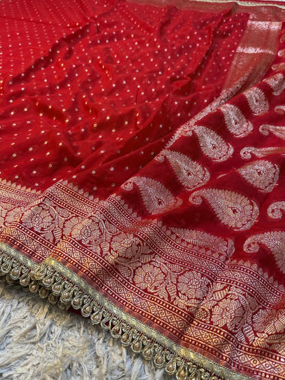 Premium Khaddi Georgette -Red