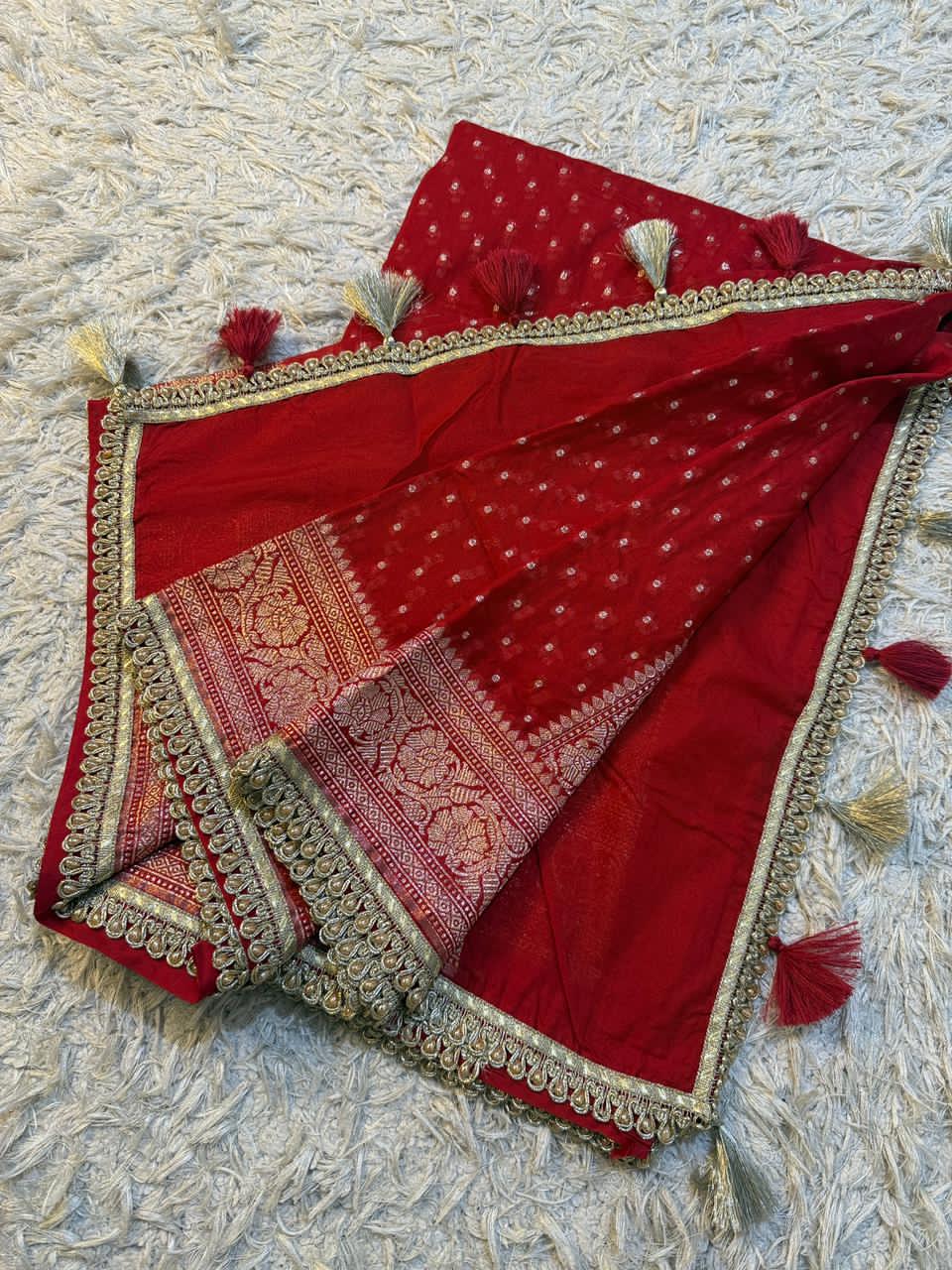 Premium Khaddi Georgette -Red