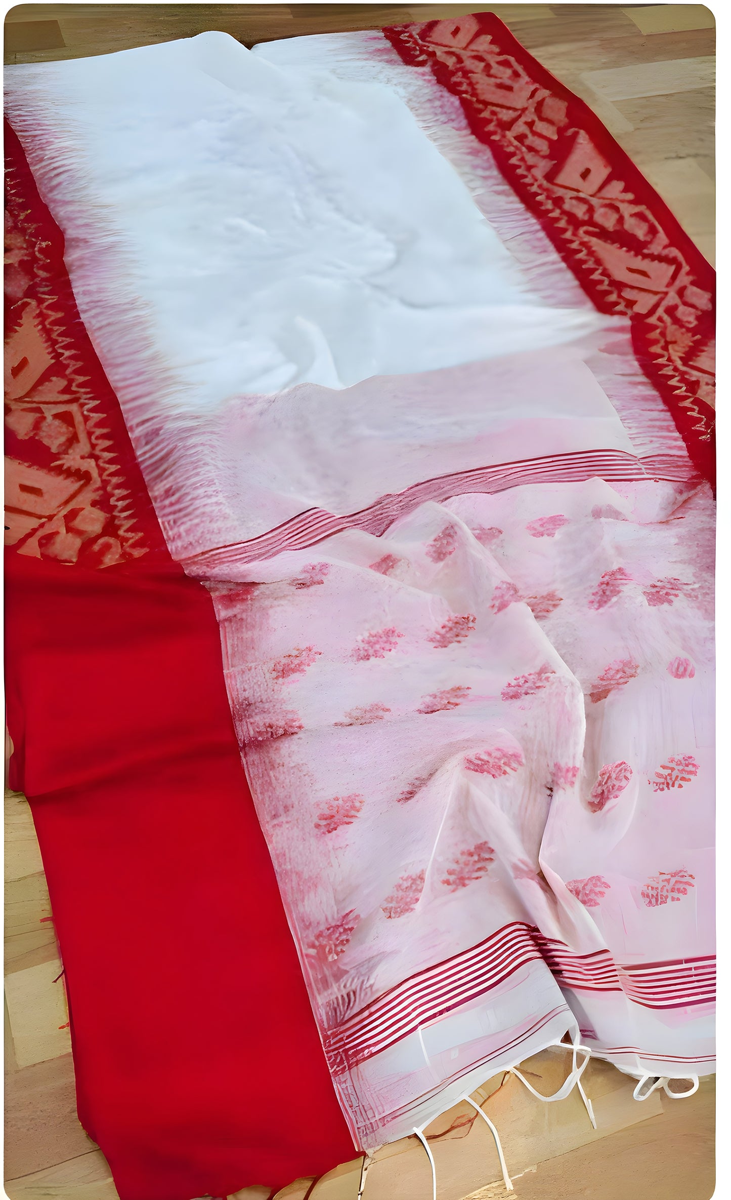 Pure Linen Korat Jamdani Saree – Design 04
