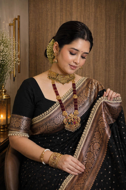Premium Khaddi Georgette -Black