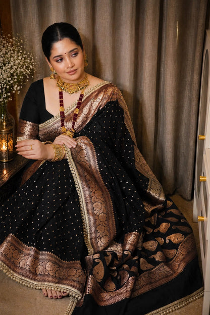 Premium Khaddi Georgette -Black