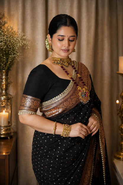 Premium Khaddi Georgette -Black