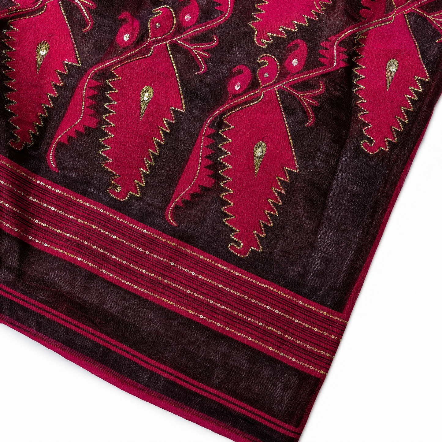 ✨ Premium Cutdana Jamdani Saree ✨-Baby Pink -Design 05
