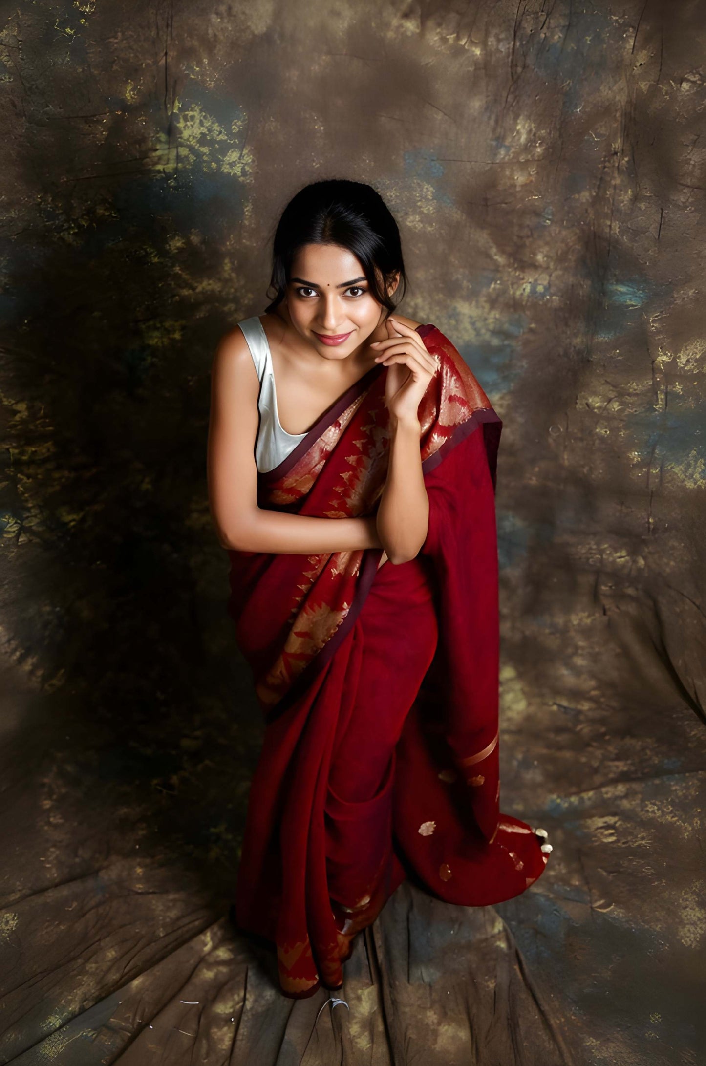 Pure Linen Korat Jamdani Saree – Design 03