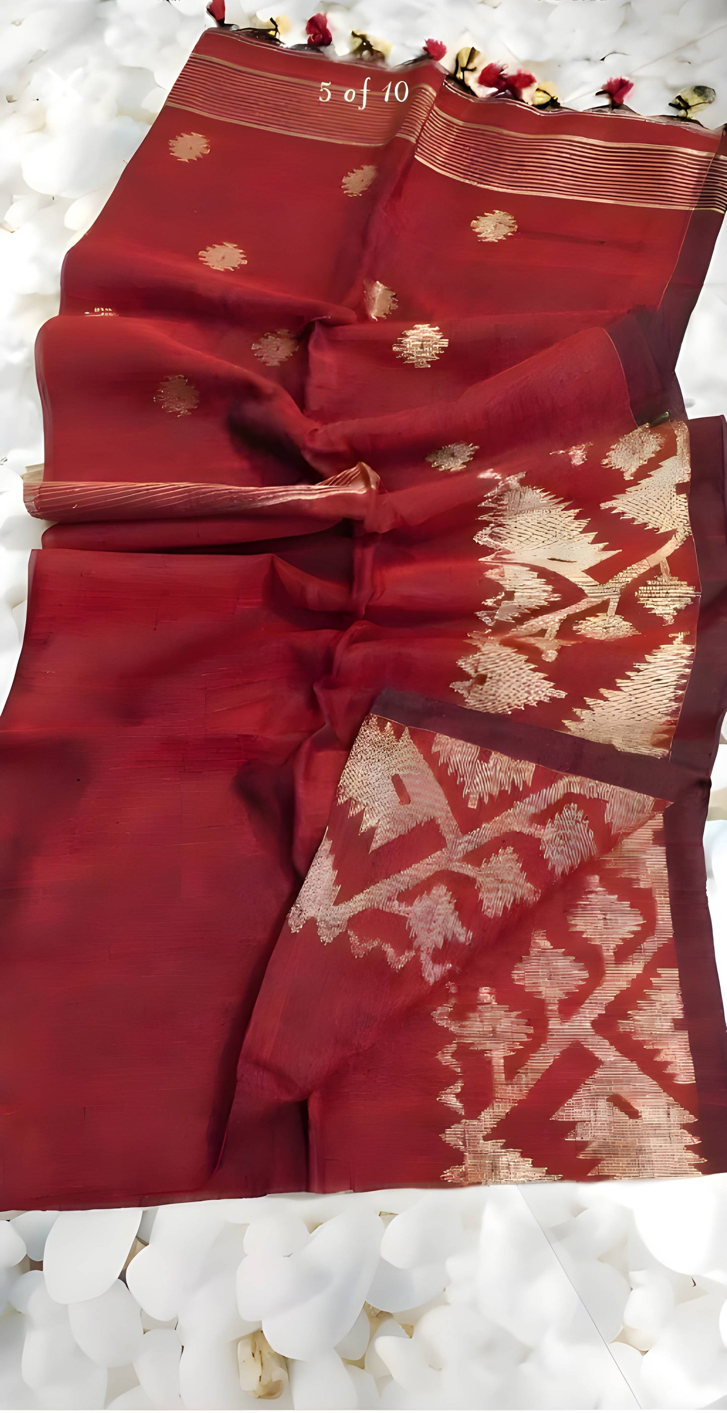 Pure Linen Korat Jamdani Saree – Design 03