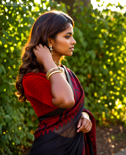 Pure Linen Korat Jamdani Saree – Design 01