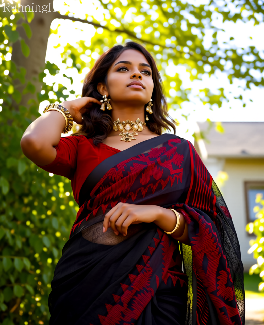 Pure Linen Korat Jamdani Saree – Design 01