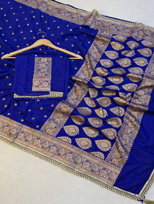 Premium Khaddi Georgette -Royal Blue