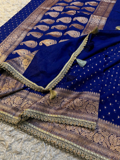 Premium Khaddi Georgette -Royal Blue