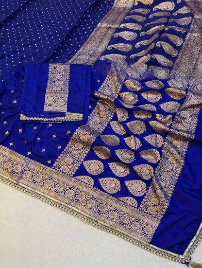 Premium Khaddi Georgette -Royal Blue