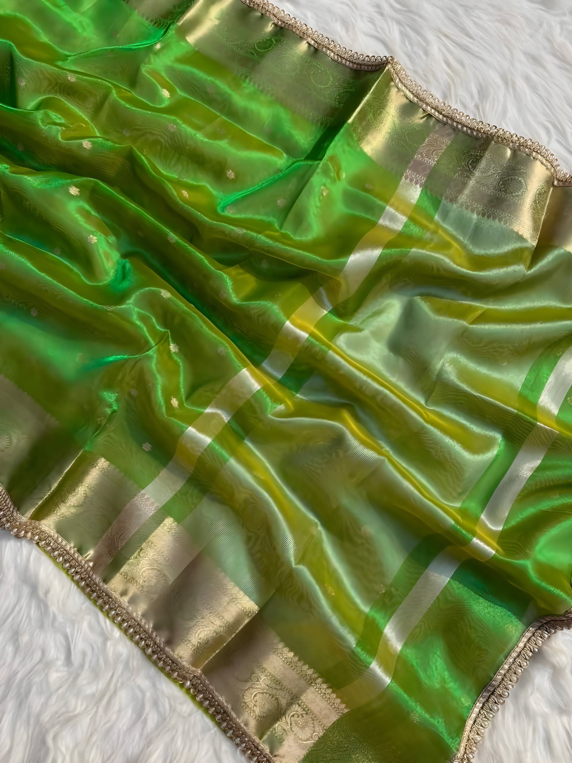 Tissue Banarasi Silk Saree for Wedding Party and Festive Wear