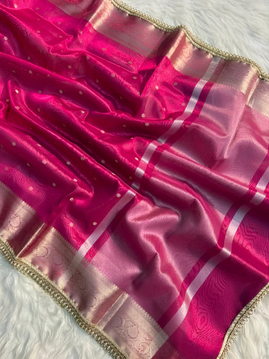 Tissue Banarasi Silk Saree for Wedding Party and Festive Wear