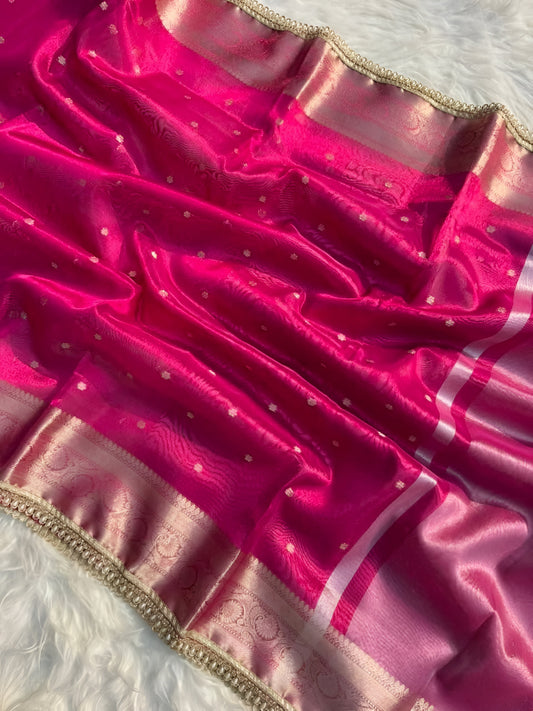 Tissue Banarasi Silk Saree for Wedding Party and Festive Wear