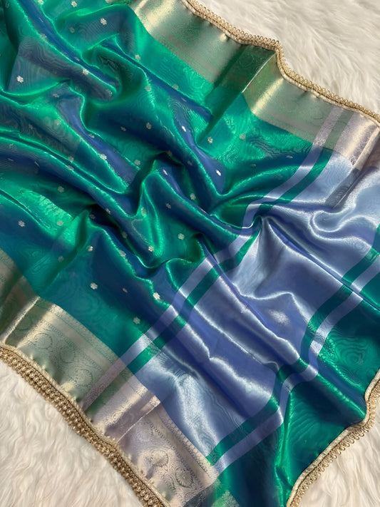Tissue Banarasi Silk Saree for Wedding Party and Festive Wear