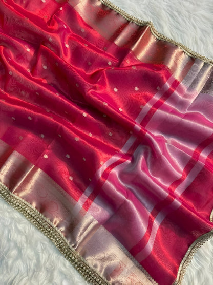 Tissue Banarasi Silk Saree for Wedding Party and Festive Wear