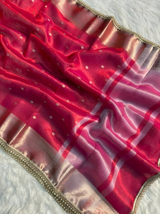 Tissue Banarasi Silk Saree for Wedding Party and Festive Wear