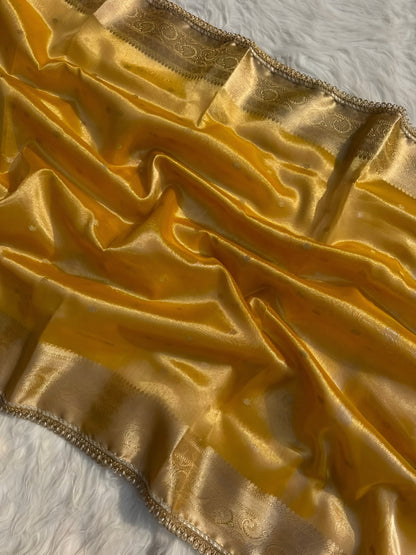 Tissue Banarasi Silk Saree for Wedding Party and Festive Wear