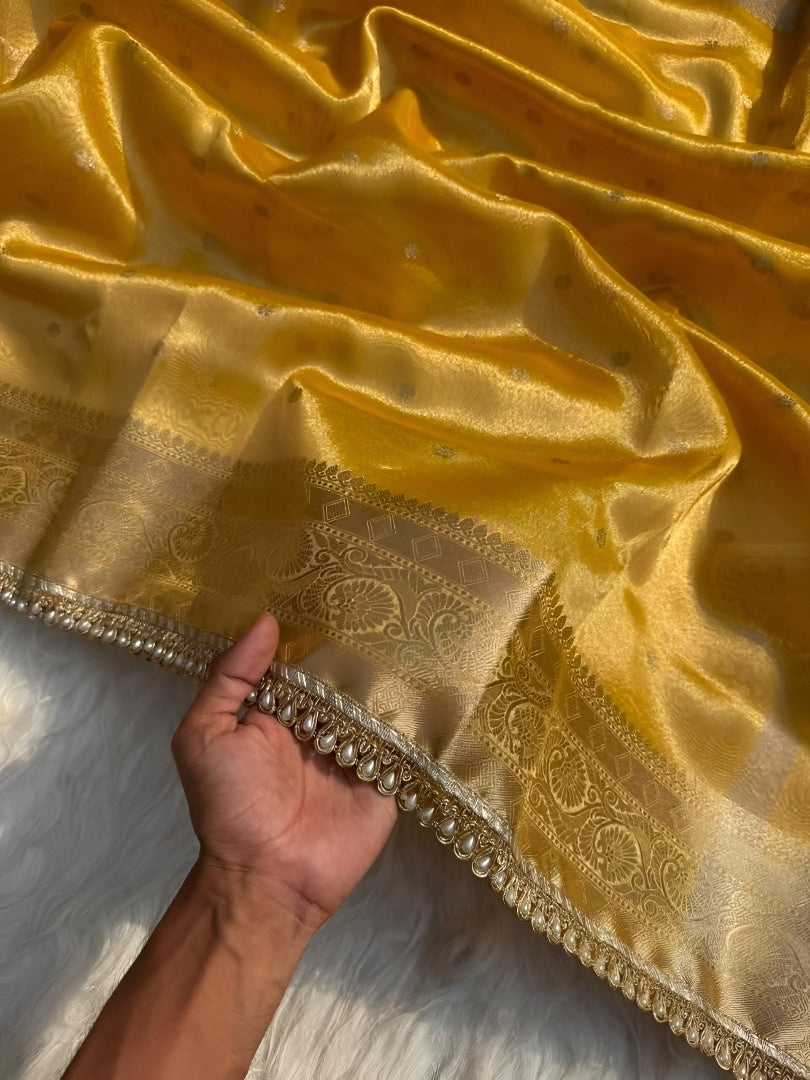 Tissue Banarasi Silk Saree for Wedding Party and Festive Wear