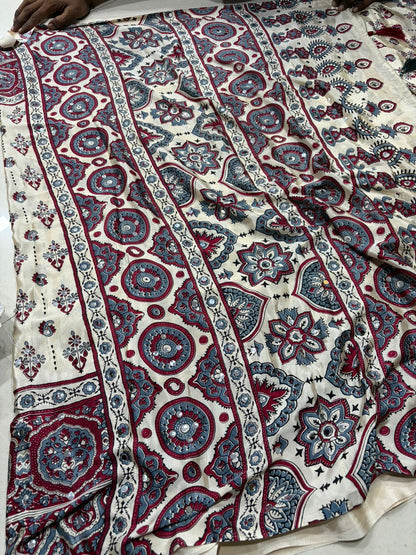Mirror work Ajrakh modal - Design 02