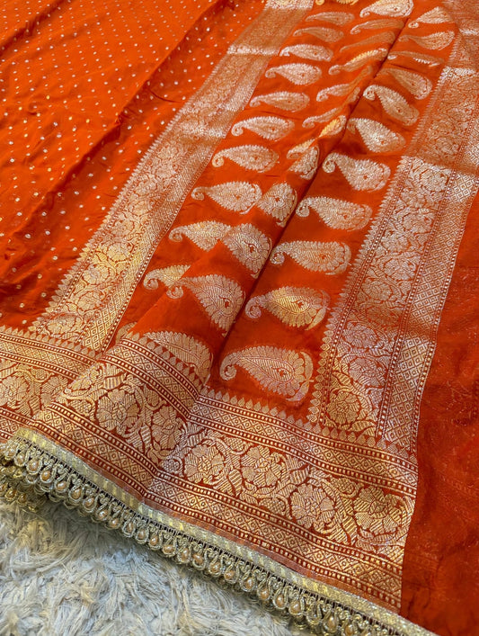 Premium Khaddi Georgette -Orange